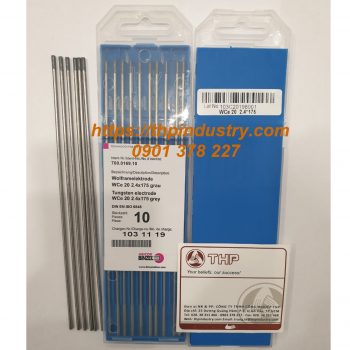 Kim hàn TIG WCe20- xám 2.4x175mm, Binzel - Thiết Bị Hàn THP - Công Ty TNHH Công Nghiệp THP